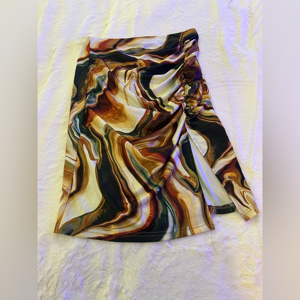 SHEIN Multicolor Abstract Skirt